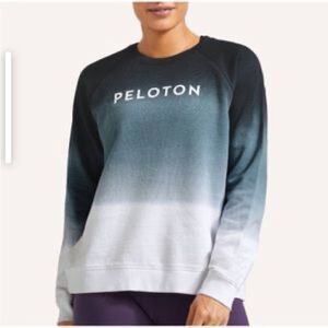 Peloton Women's Black White Ombre Classic‎ Crewneck Sweatshirt Size XL